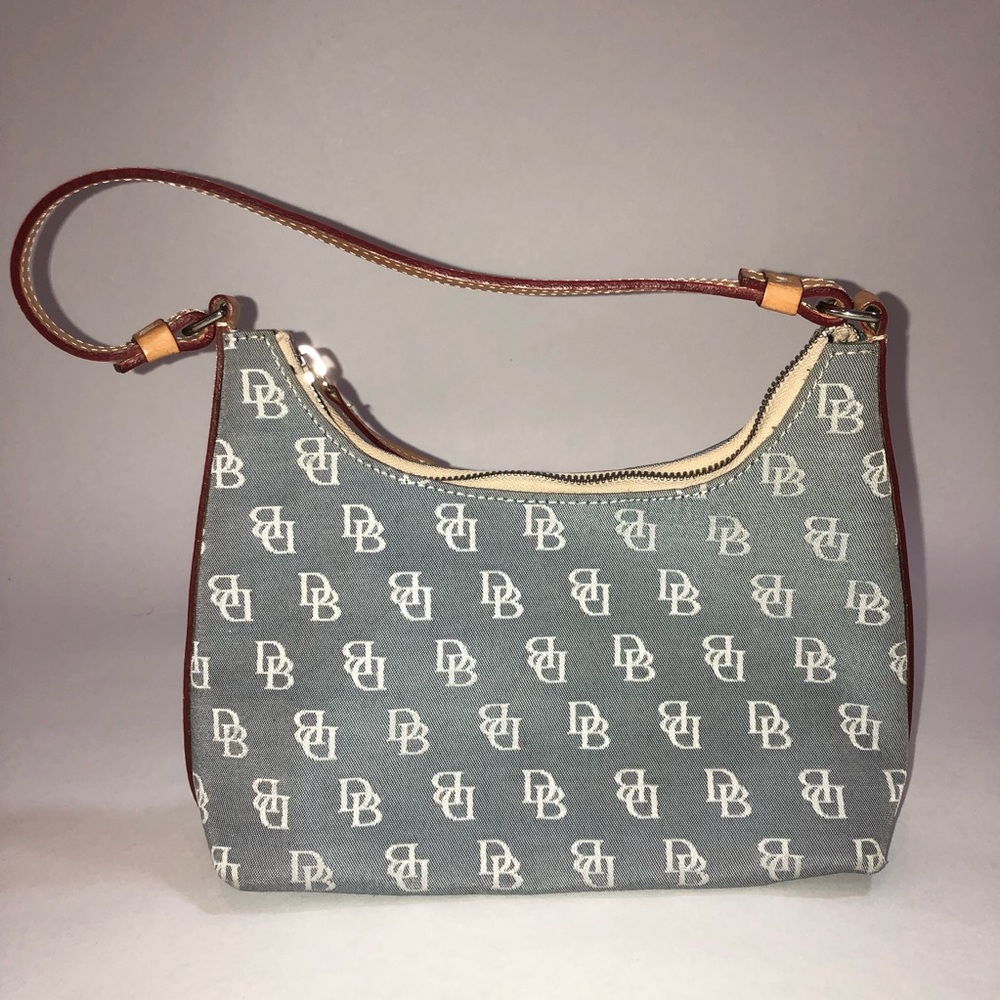 Dooney & Bourke Blue Monogram Small Shoulder Bag